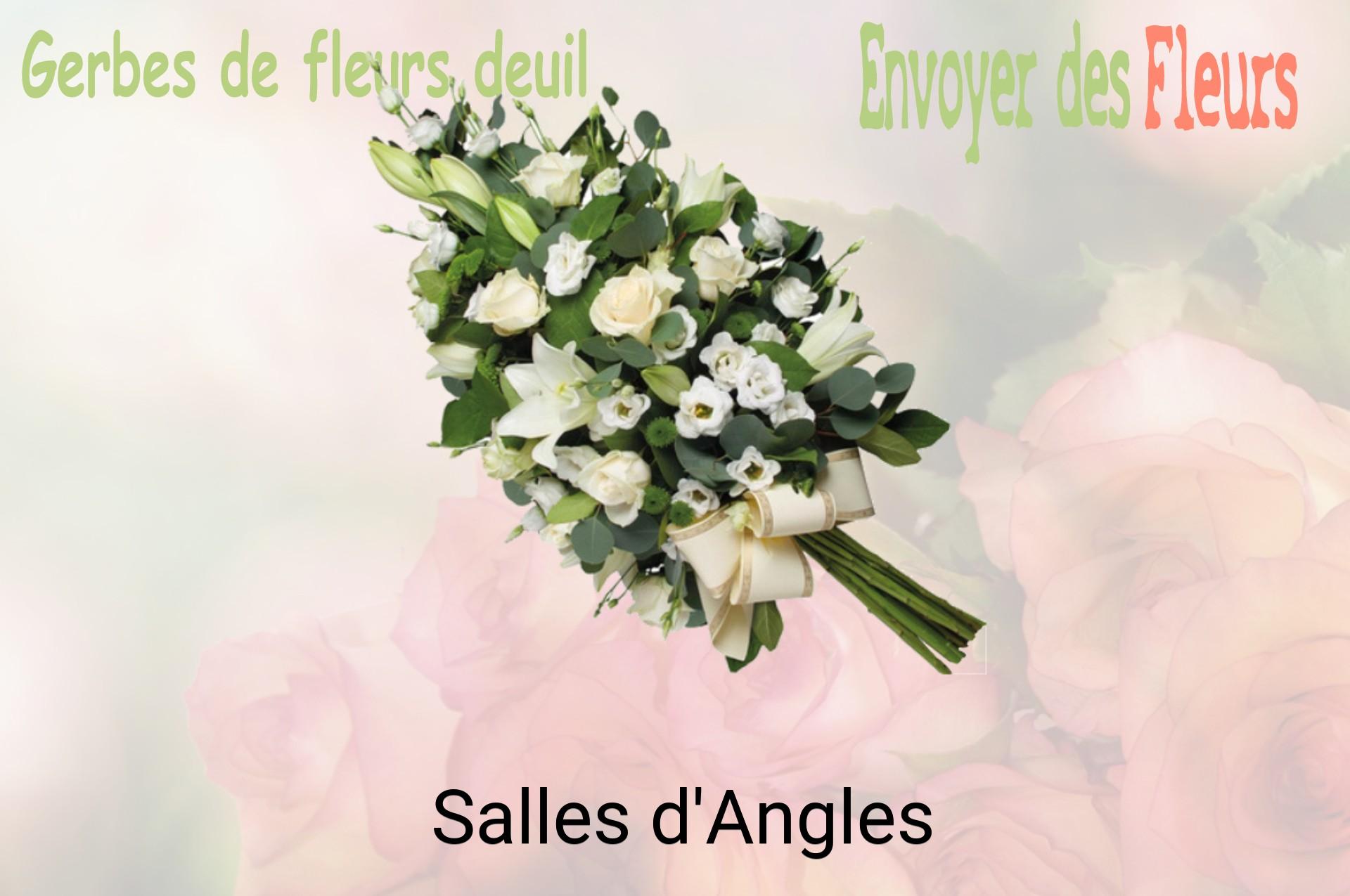 Gerbe de fleurs de deuil livrée à Salles-d'Angles